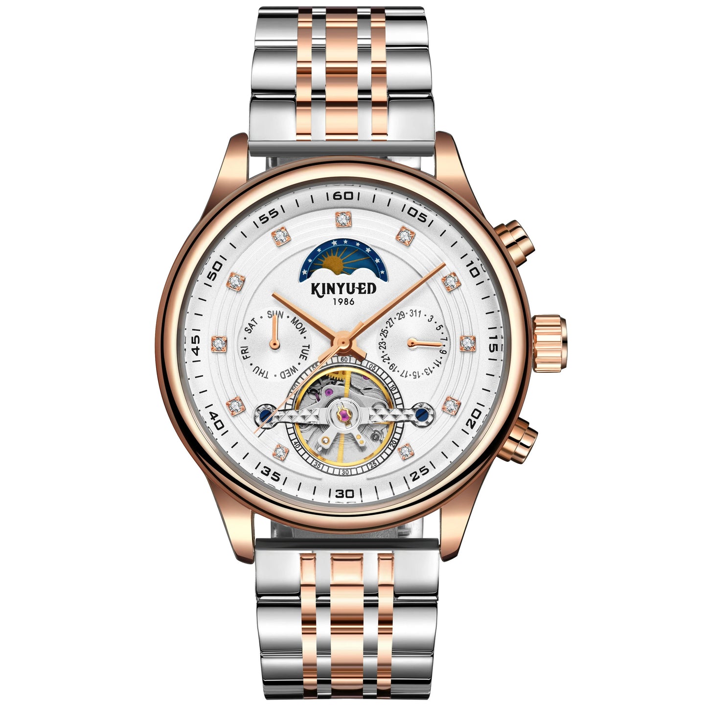 Factory Ready to Ship Stainless Steel Mechanical Automatic Watches Men's Wristwatches Custom Logo Men Watch