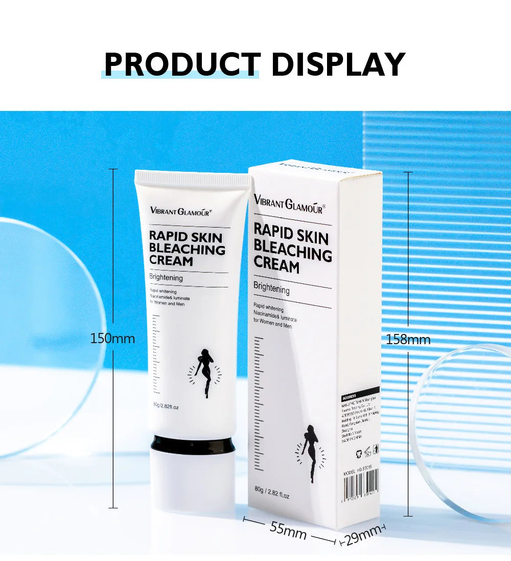 VIBRANT GLAMOUR Whitening Cream Moisturizing Nicotinamide Skin Brightening Lotion Quickly Whitens Face And Body Skin 80G