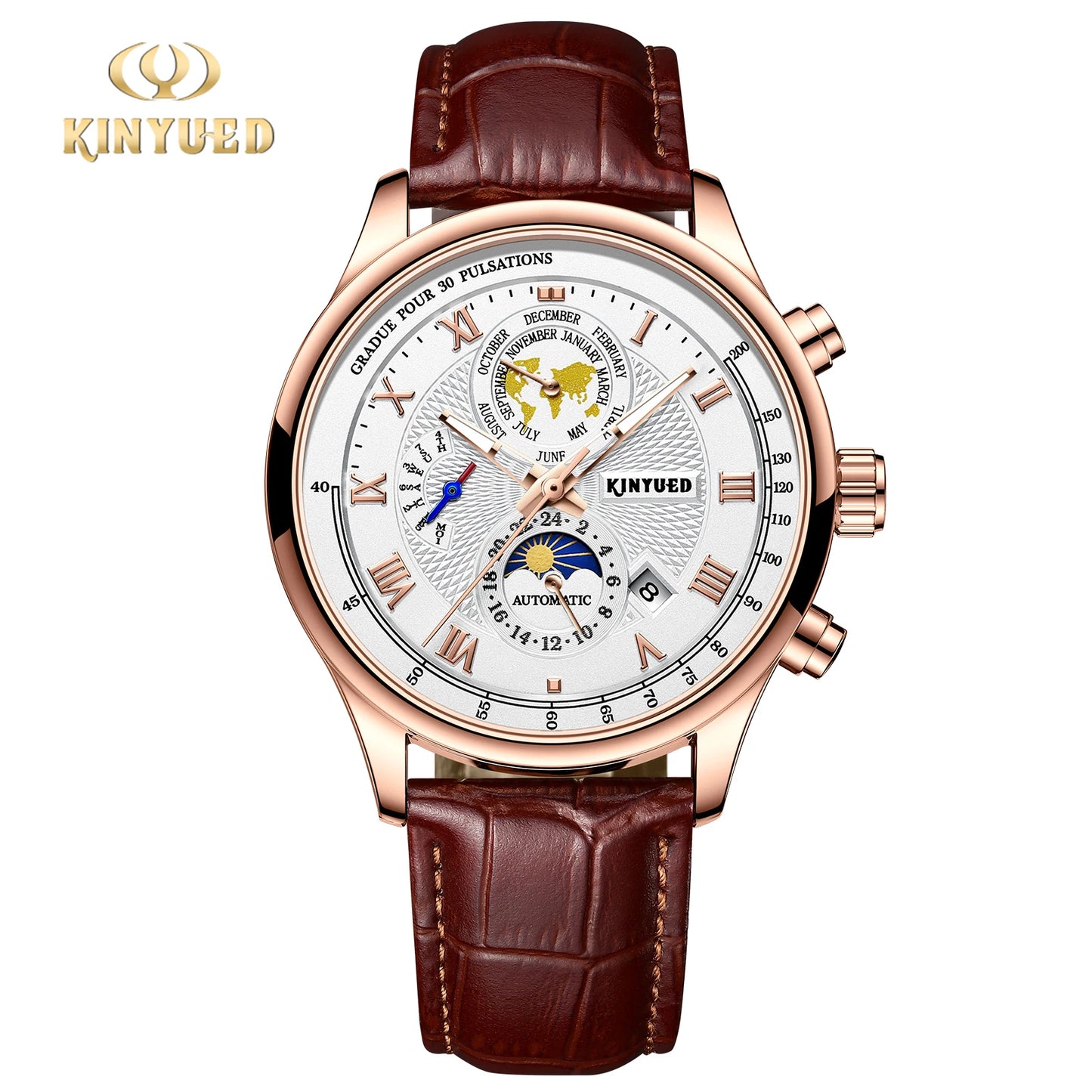 Factory Price  KINYUED J120 Express Online Shopping Mechanical Watches Custom logo Automatic Men Watch