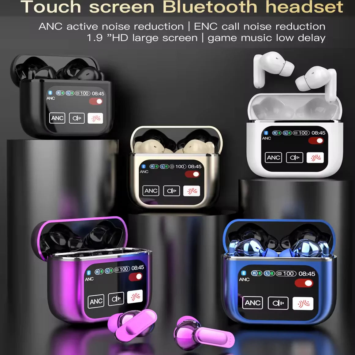 2026 New Products SE60 / SE-60 Tws Smart Touch Screen Wireless Earbuds In-ear ANC + ENC HiFi Stereo Earphones & Headphones
