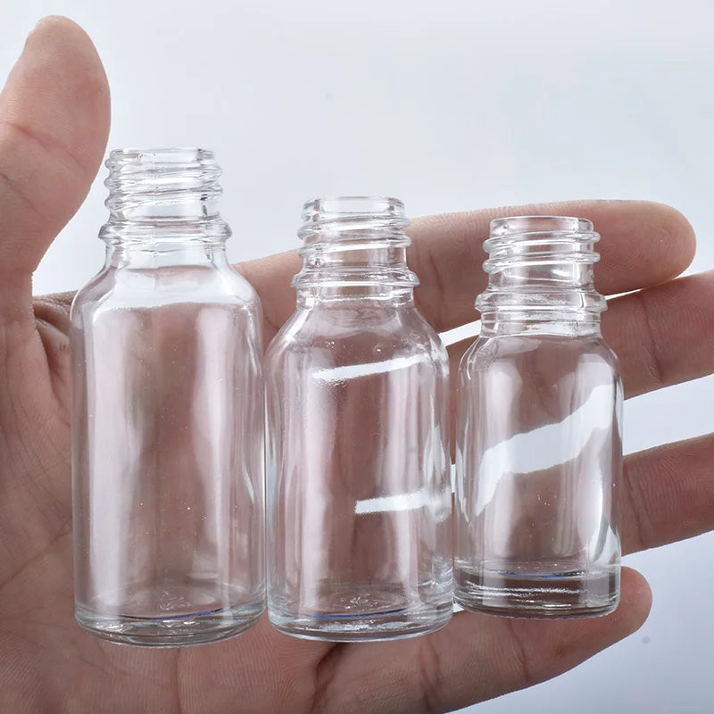 Essential Oil Dropper Bottles for Cosmetic Skin Care 5ML-100ML Glass Pipette Container Packaging with Bamboo Lid Dropper Bottle