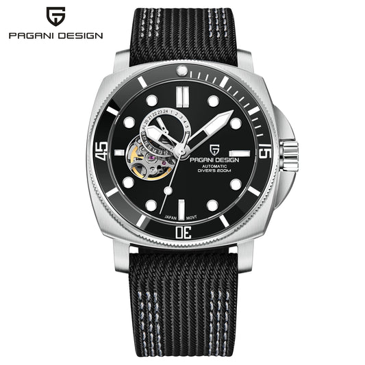 Pagani Design Black PD1736 Men Watch Mechanical Watches Other Timepiece Men's Skeleton Mechanical Watch Automatic New