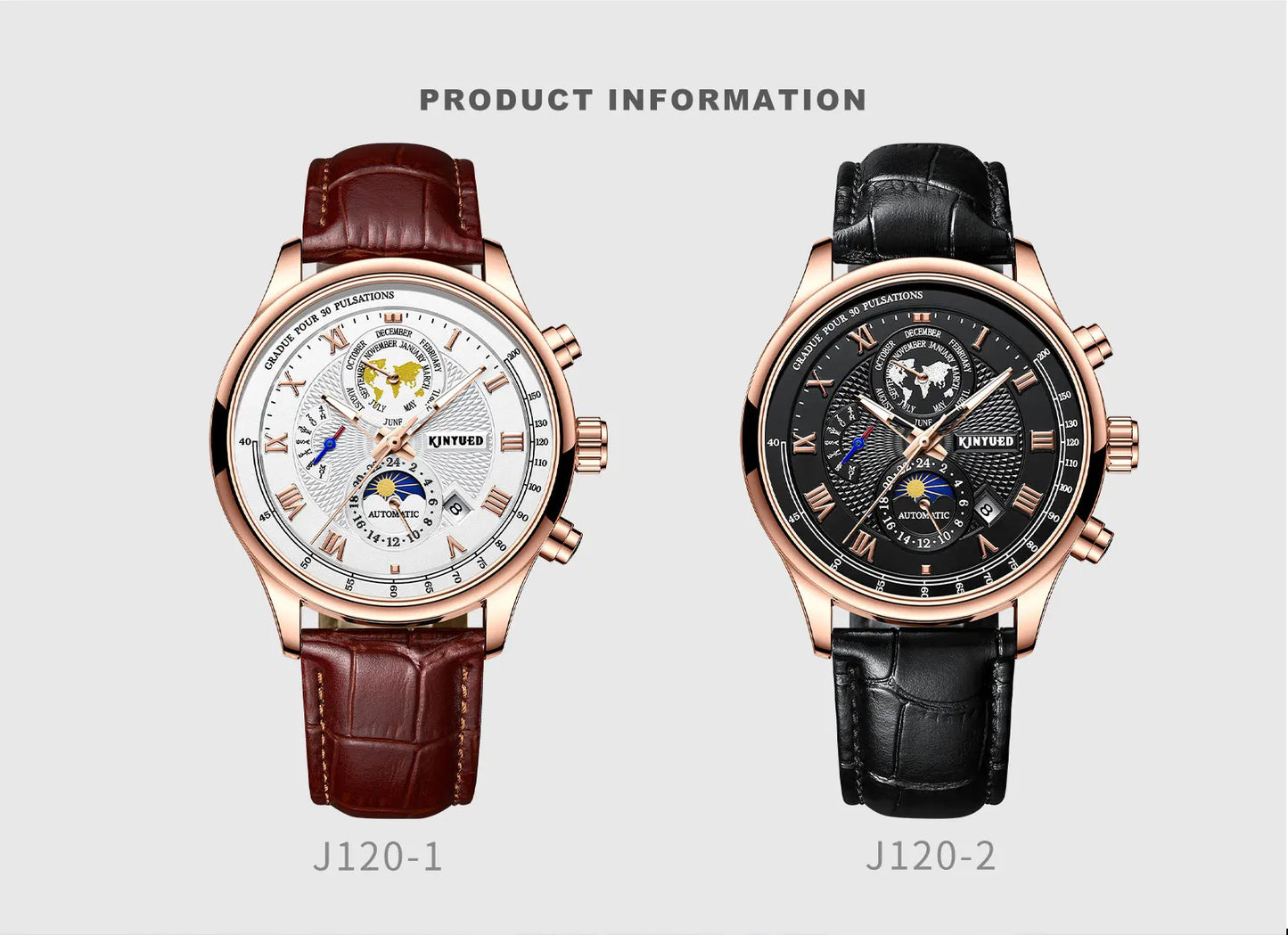 Factory Price  KINYUED J120 Express Online Shopping Mechanical Watches Custom logo Automatic Men Watch