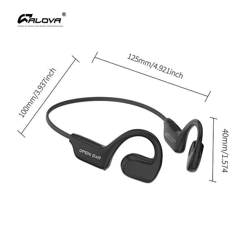 ALOVA in Stock Open Ear Headset Type-C Charging Bluetooth Headphones Ipx5 Running Sport Earphone