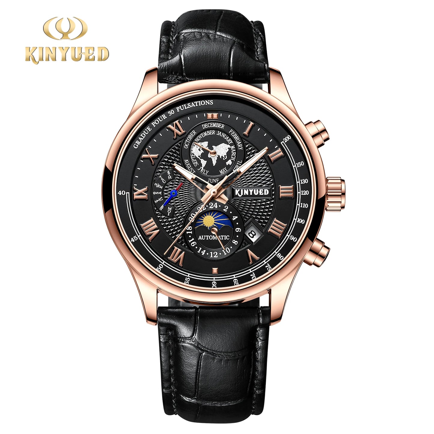 Factory Price  KINYUED J120 Express Online Shopping Mechanical Watches Custom logo Automatic Men Watch