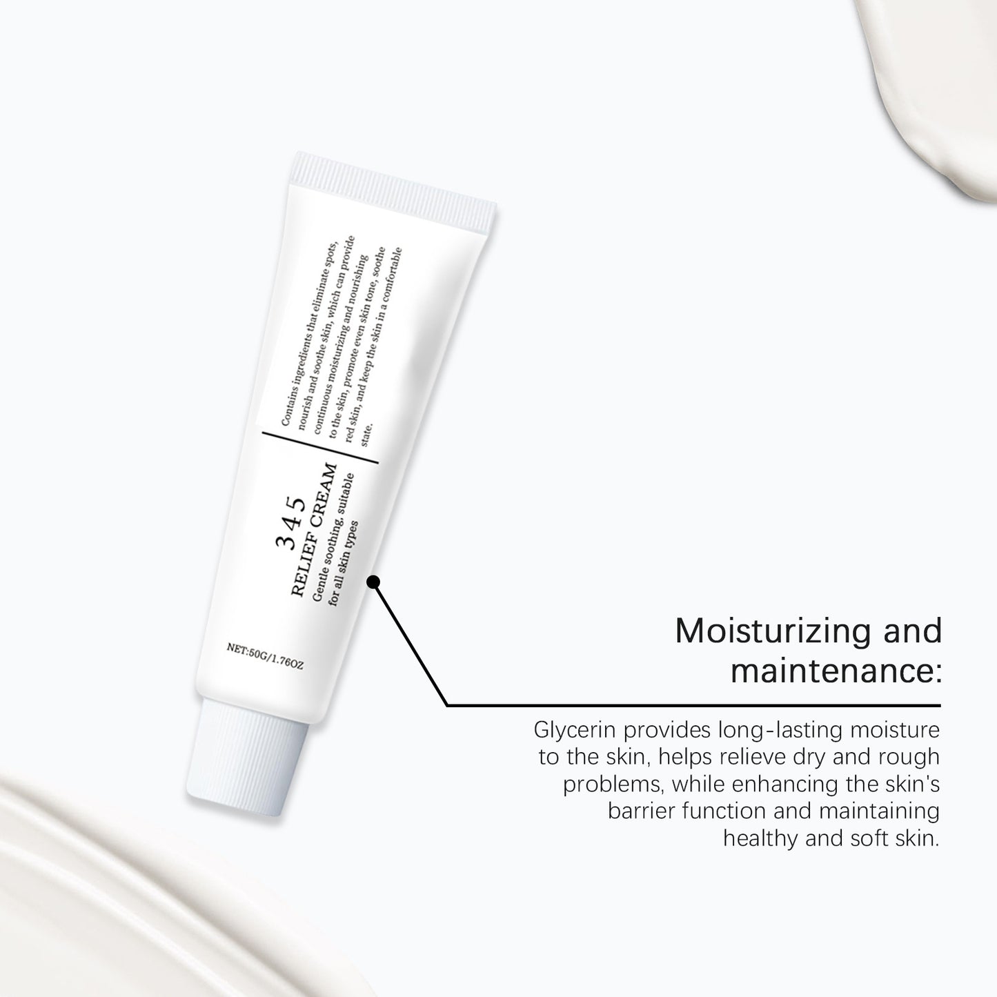Facial Soothing Cream Long-Lasting Moisturizing Soothes Redness Improve Sensitive Skin Strengthening Barrier Rejuvenating Cream