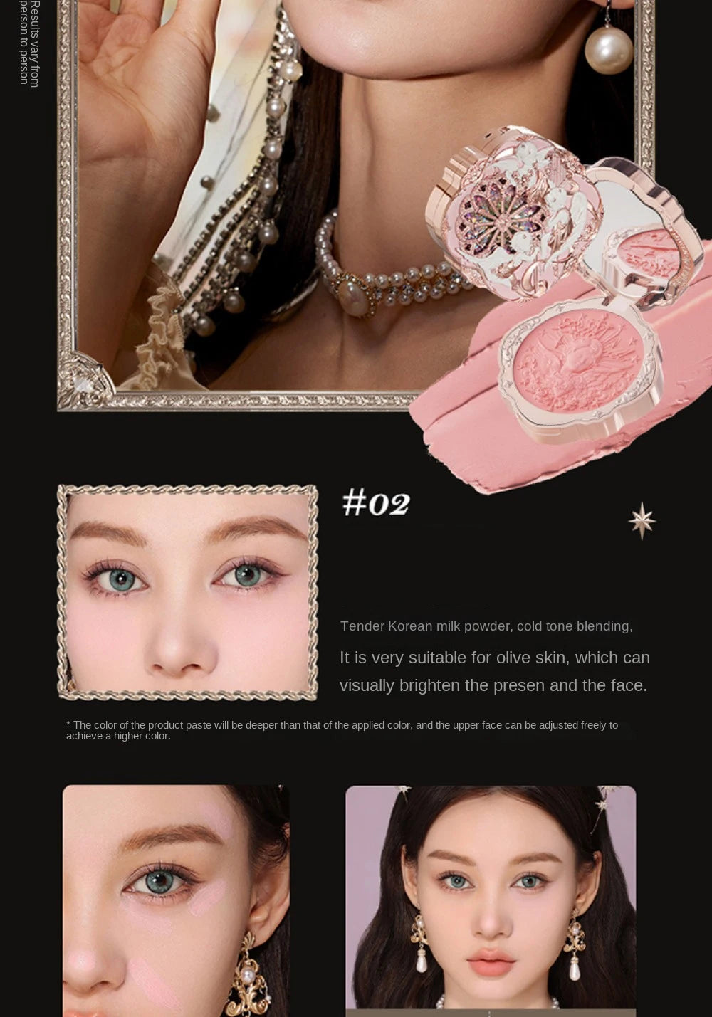 Flower Knows Little Angel Blushes Cream Smooth Long-lasting All-Day Face Enhancing Makeup Korean Blush Cream For Cheek