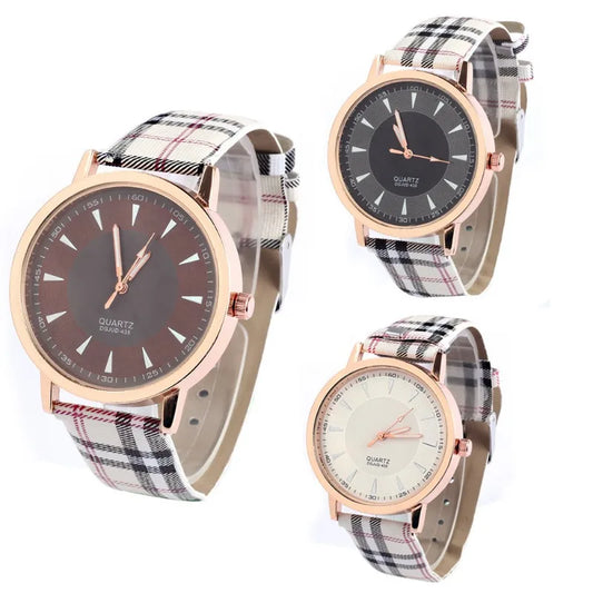 Men's Couple Watch Women's Belt Grid Watch