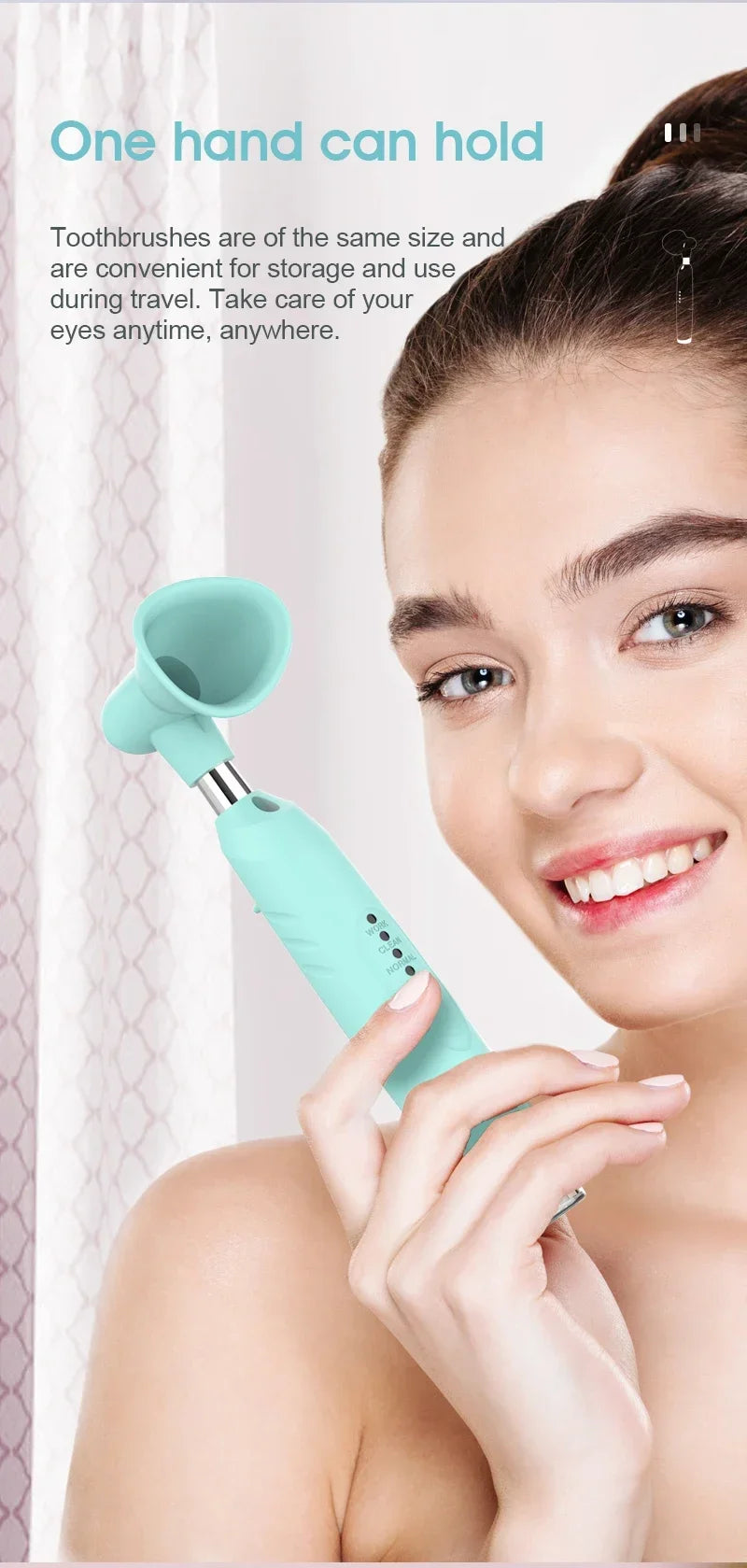 Electric 3in1 Eye Care Ultrasonic Eye Wash Water Sonic Wash Water Relieves Fatigue, Moisturizes S and Beautifies S
