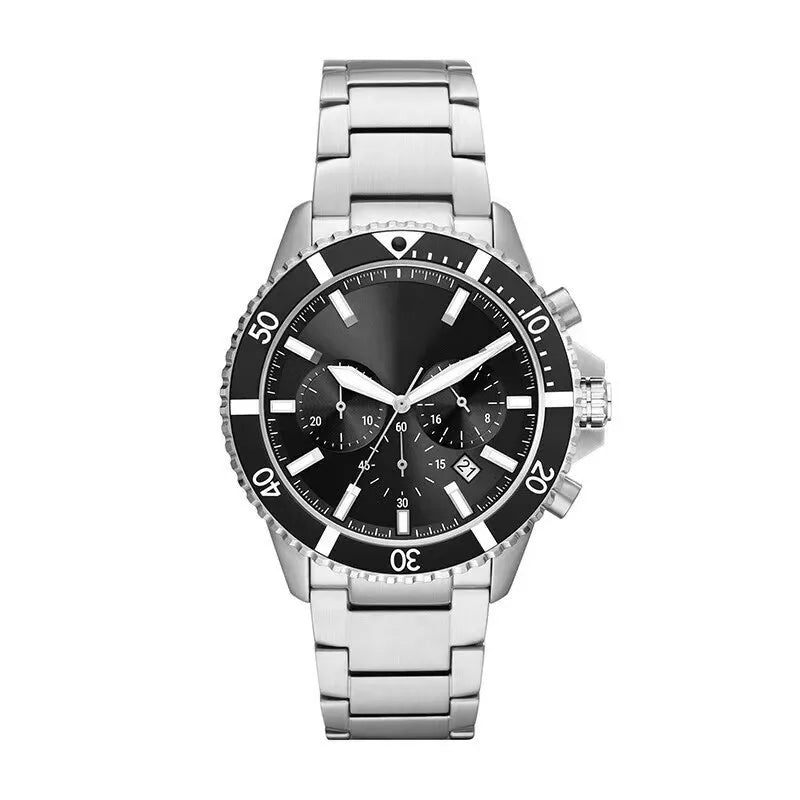 Premium Large Dial Quartz Watch - Luminous Stainless Steel Statement Piece