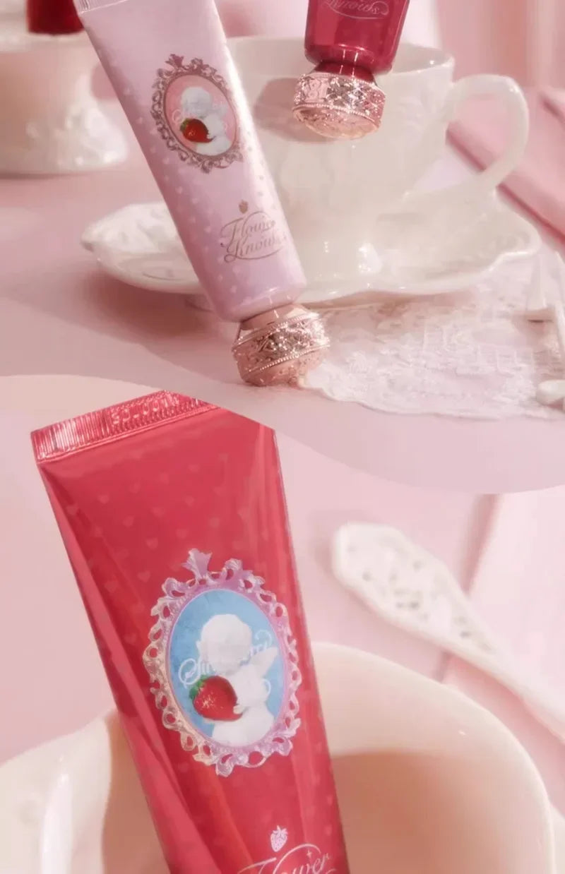 Flower Knows Strawberry Cupid Scented Hand Cream Moisturising & Nourishing Skin Care Lotions For Women Whitening Cream 50ml
