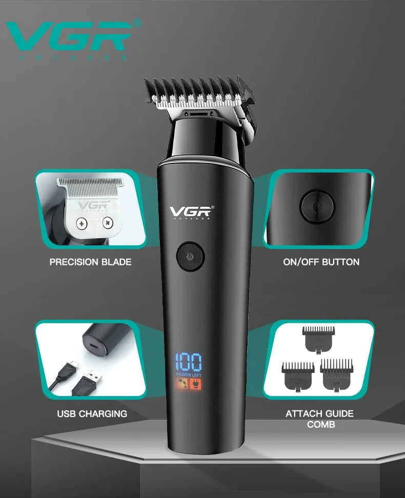 VGR Hair Cutting Machine Electric Hair Clipper Professional Beard Hair Trimmer Face Haircut Mustache Barber Trimer For Men V-937