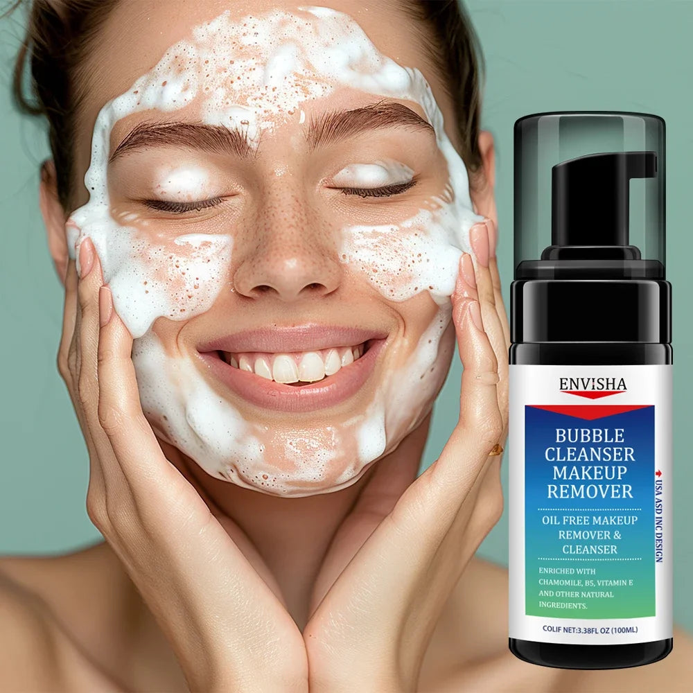 ENVISHA Beauty Health Exfoliation Face Skin Care Mousse Foaming Makeup Remover Facial Cleanser Deep Cleansing Moisturizing