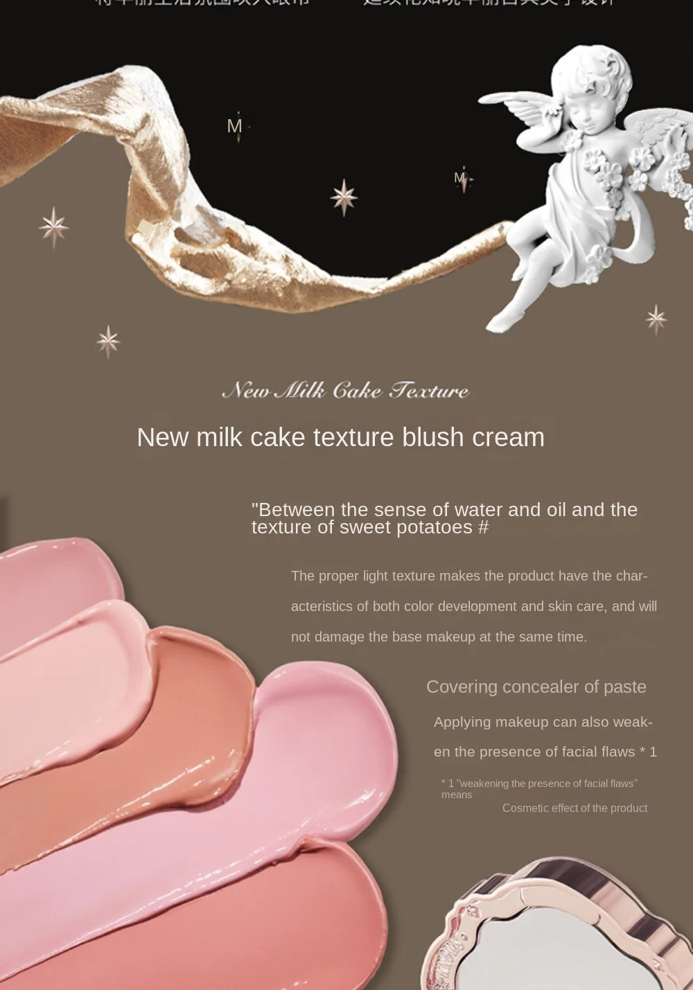 Flower Knows Little Angel Blushes Cream Smooth Long-lasting All-Day Face Enhancing Makeup Korean Blush Cream For Cheek