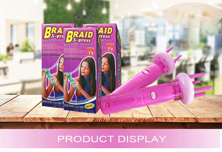 Professioanl Women Portable Electric Automatic DIY Hairstyle Tool Braid Machine Hair Weave Roller Twist Braider Device Kit