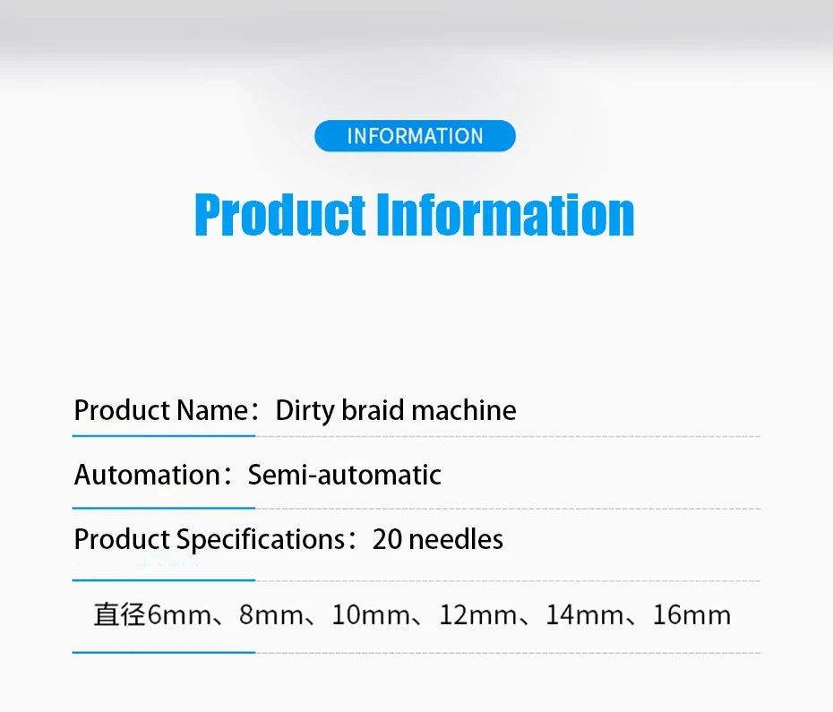 Crochet Braiding Hair Making Machine for DIY Dreadlock Braids hair braids automatic machine 6-16mm Crochet Twisting Braiding