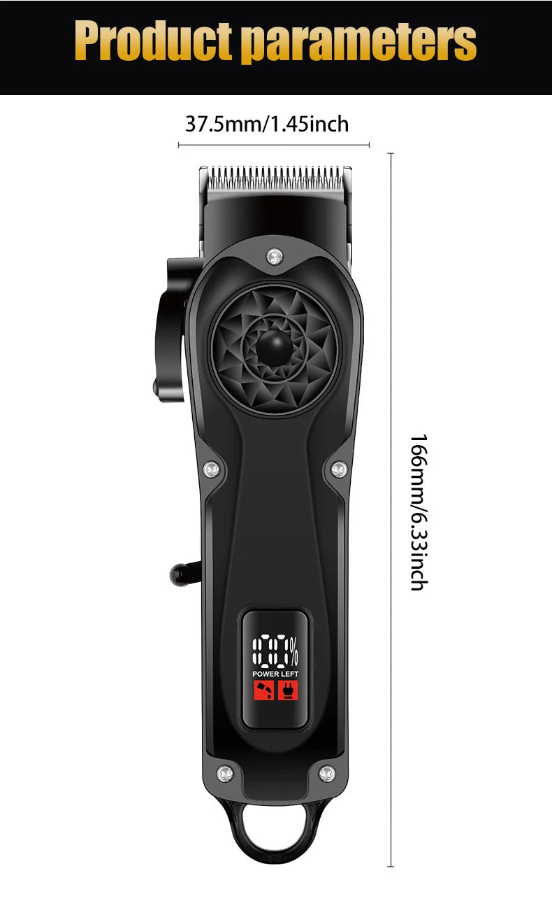 Powerful Electric Hair Clippers for men HIENA hair Trimmer Professional barber hair cutting machine Cordless Wet And Dry haircut
