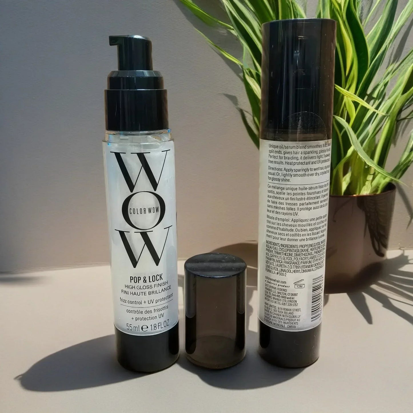 WOW Pop + Lock Anti-frizz Care Gloss Essence Cream Styling Natural And Soft Lotion 55ML
