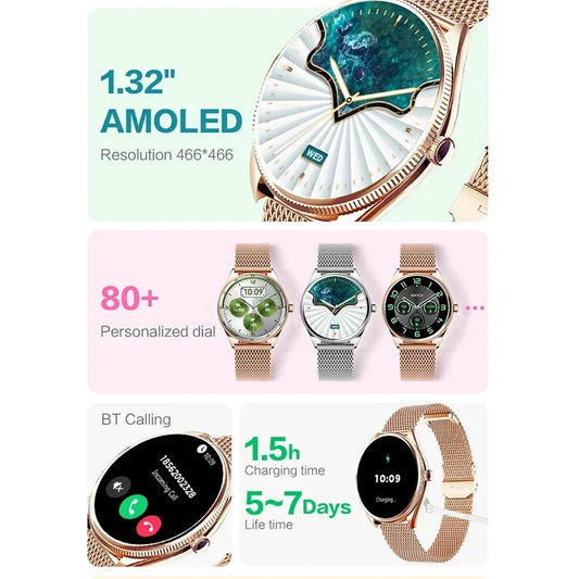 VALDUS VL60 Pro 2025 New Smartwatch For Women Men AMOLED Screen Bluetooth Call IP68 Waterproof Fitness Sports Smart Watch Gift - Wear444