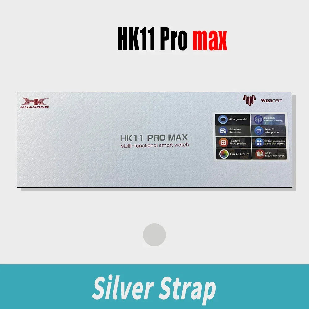 2025 New HK 11 Pro MAX Smart Watch AMOLED Series 10 NFC Compass 46m 4G ROM Bluetooth Call Network AI Robot Smartwatch Men Women - Wear444