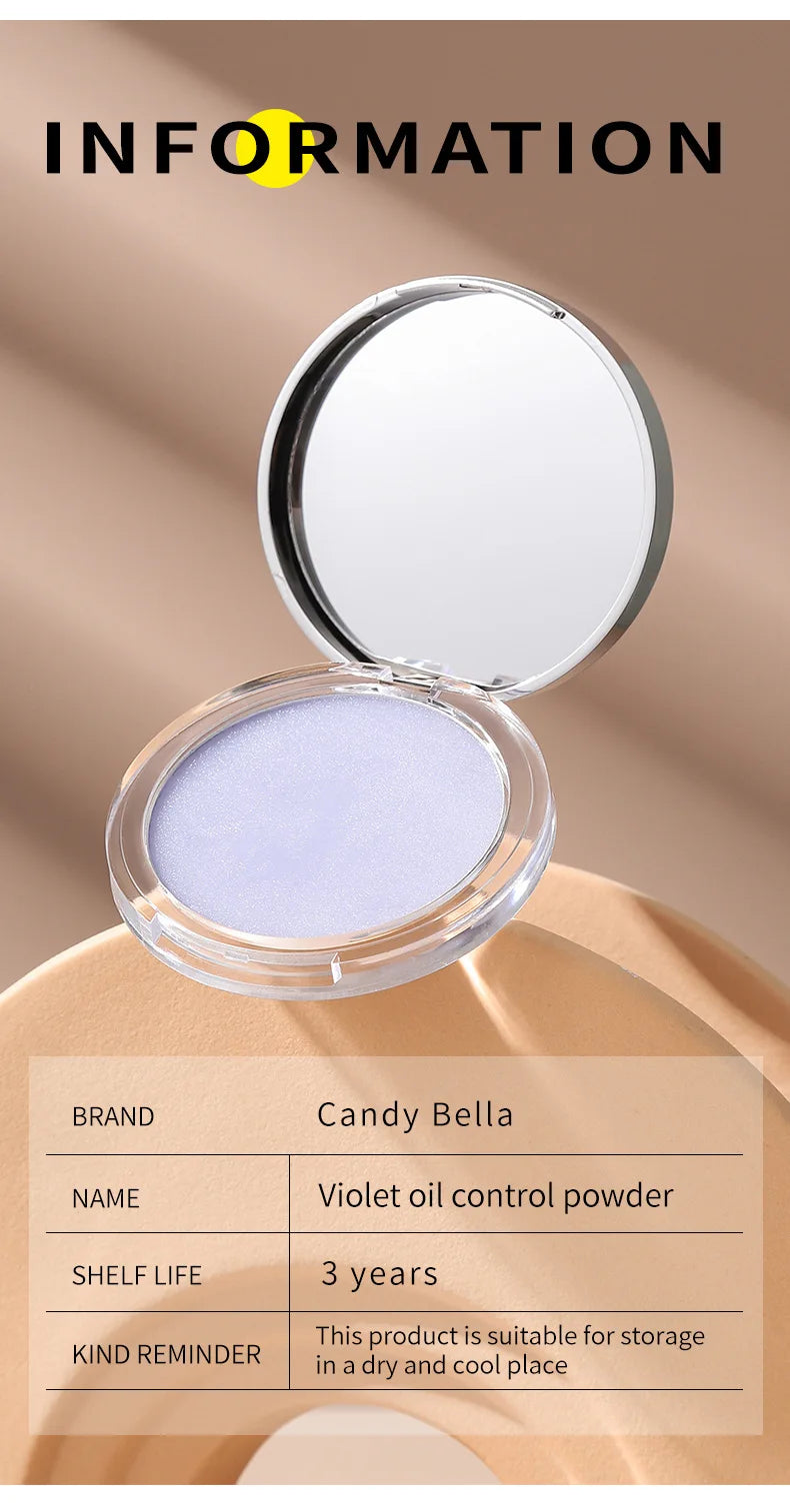 Candy Bella Violet&Blue Cream To Powder Skin-friendly Skin Natural Face Long Lasting Oil-controlling Contouring Powder Cosmetics