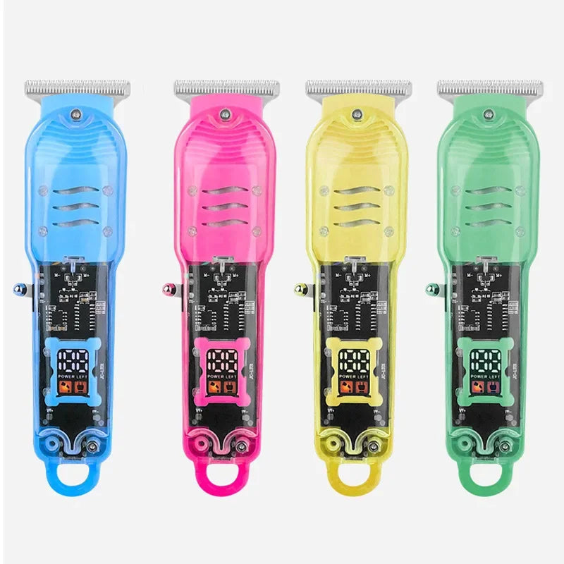 Professional Hair Cutting Machine Rechargeable Transparent Electric Hair Trimmers For Men Cordless Hair Cut Machine