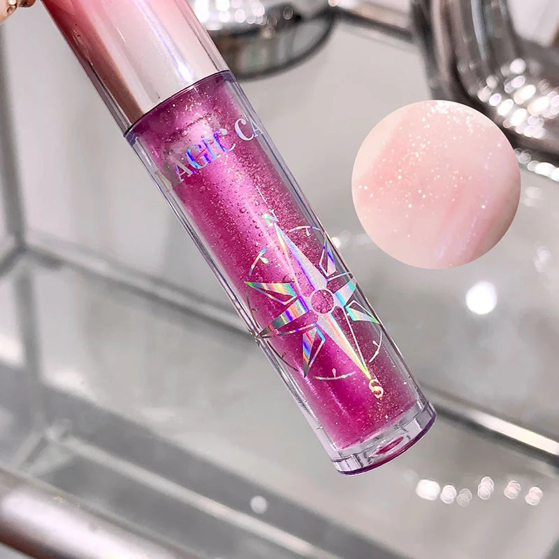 Globe Water Light Lip Gloss Long Lasting Moisturizing Mirror Shimmer Jelly Peach Apricot Reduce Lip Lines Liquid Lipstick Makeup