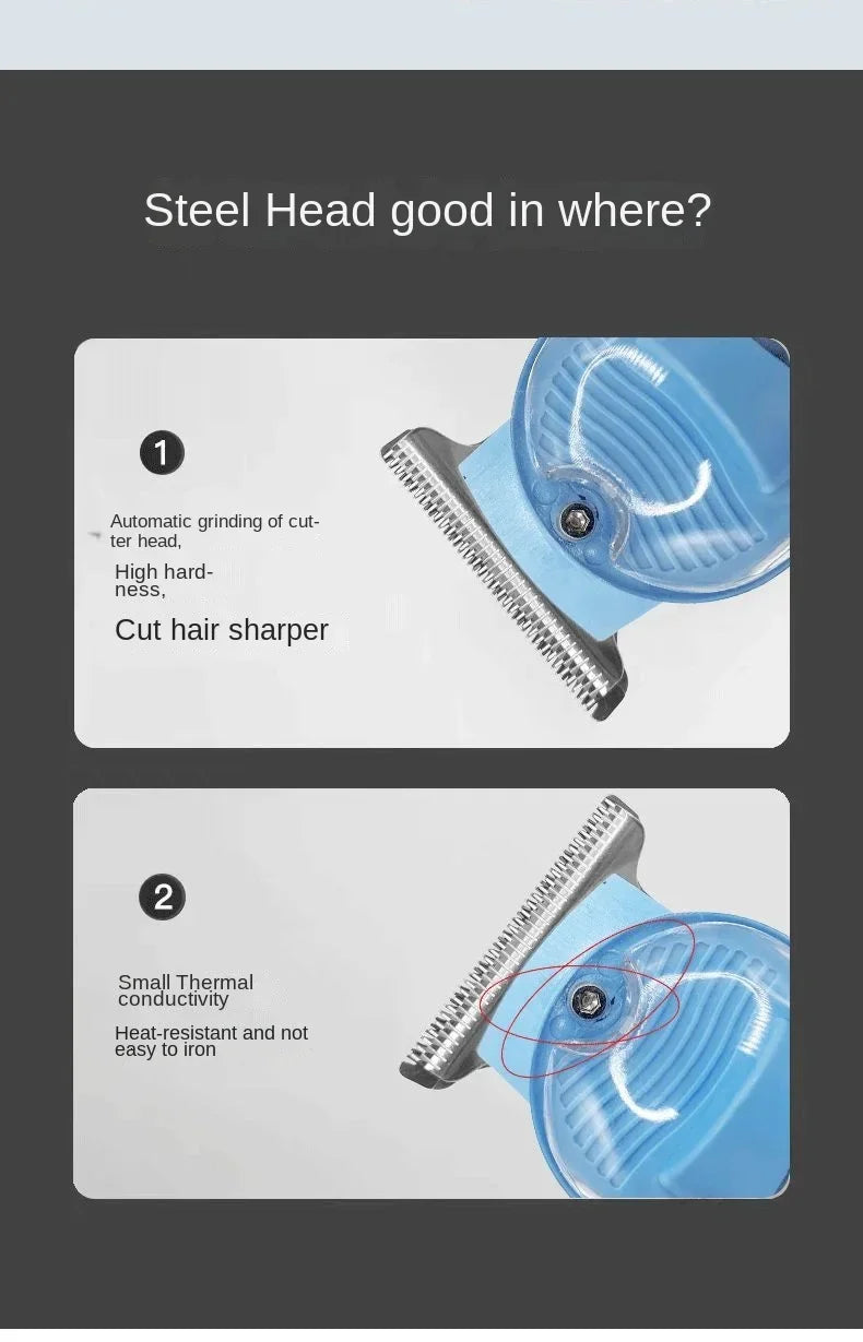 Professional Hair Cutting Machine Rechargeable  Clipper Transparent Electric Hair Trimmers For Men Cordless Hair Cut Machine