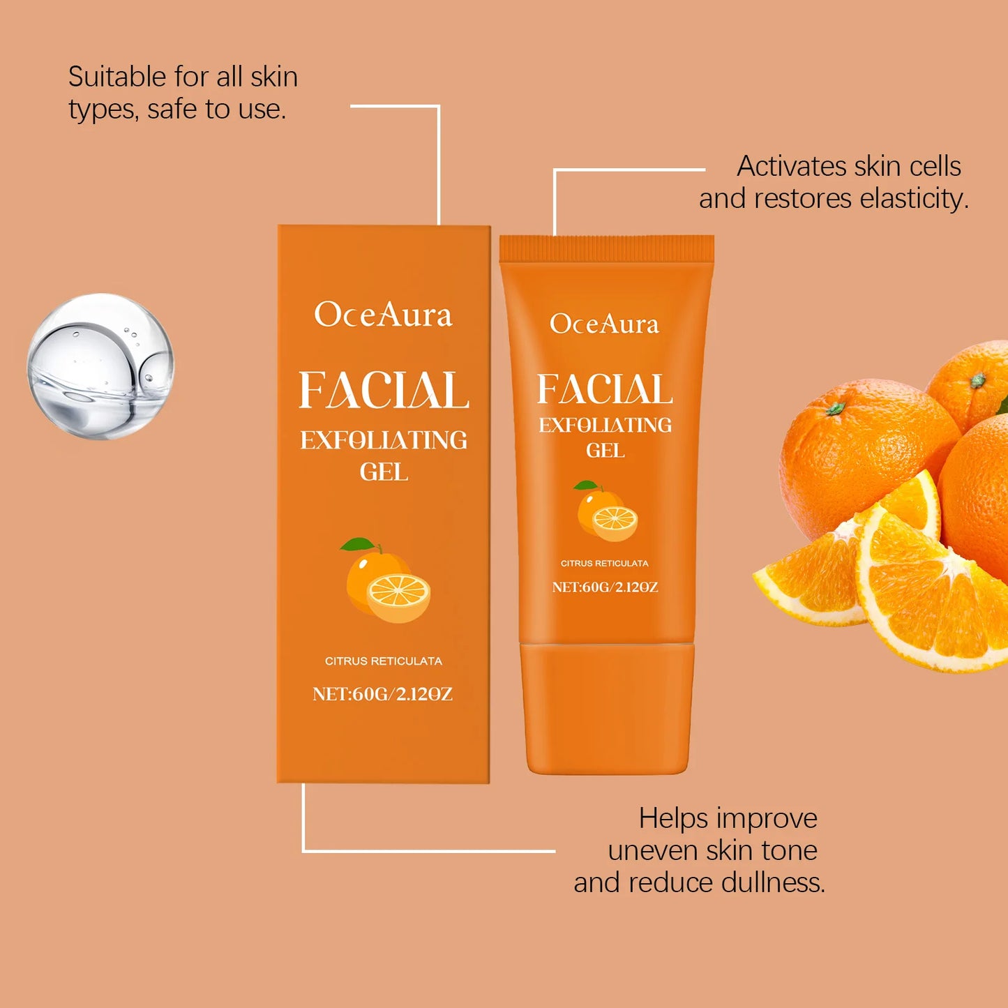 Facial Exfoliating Cream Clear Pores Shrink Improve Dullness Fade Dark Spot Soften Cuticle Remove Dirt Grease Face Cleansing Gel