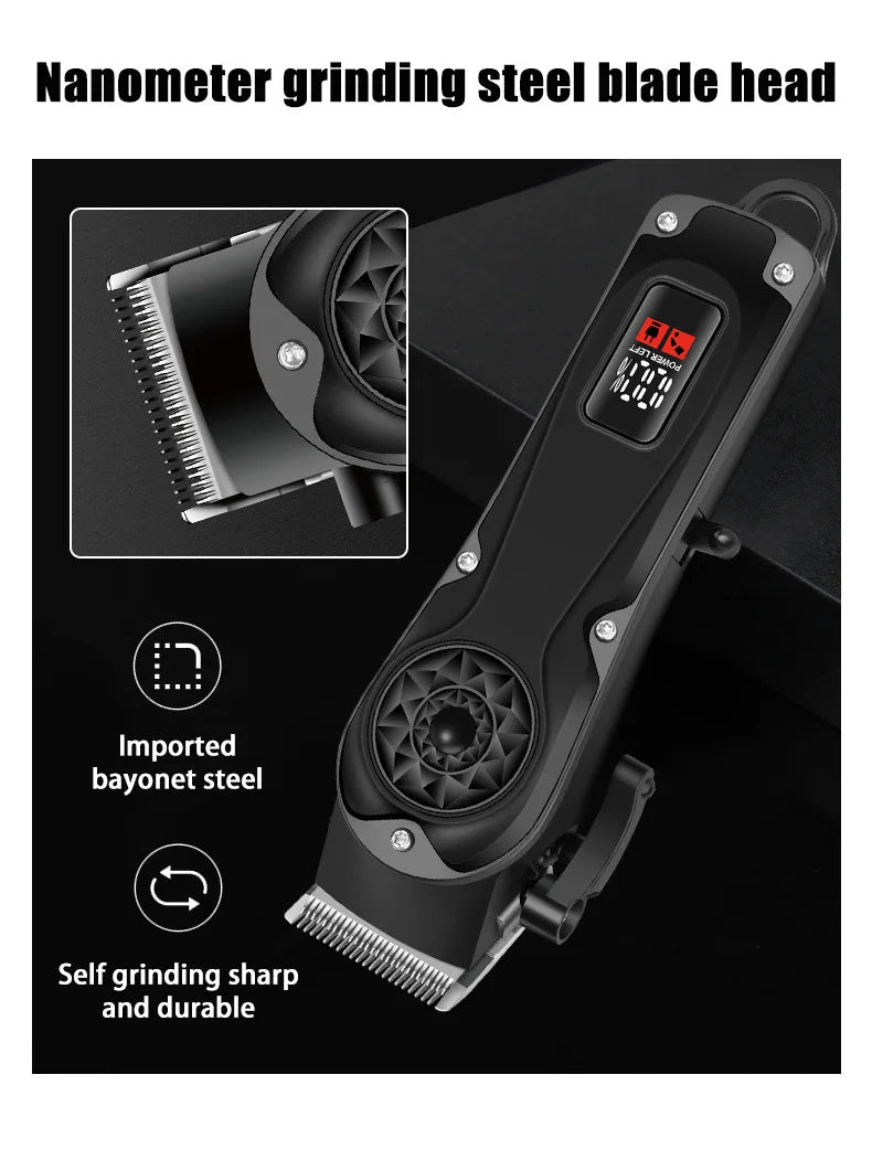 Powerful Electric Hair Clippers for men HIENA hair Trimmer Professional barber hair cutting machine Cordless Wet And Dry haircut