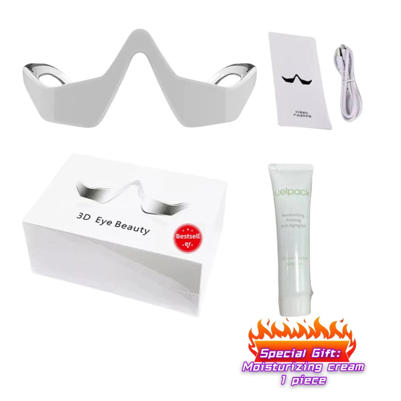 EMS Red Light Therapy Anti-Aging Eye Massager Eyes Fatigue Relief Relaxation Relieve Dark Circles Hot Compress Eye Care Massage