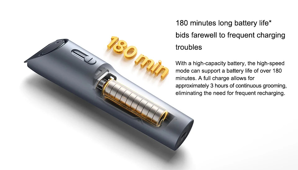 Xiaomi Mijia Hair Clipper 2 Hair Trimmer Professional Beard Cut Machine IPX7 Waterproof Wireless Haircut Machine Mijia Clipper 2