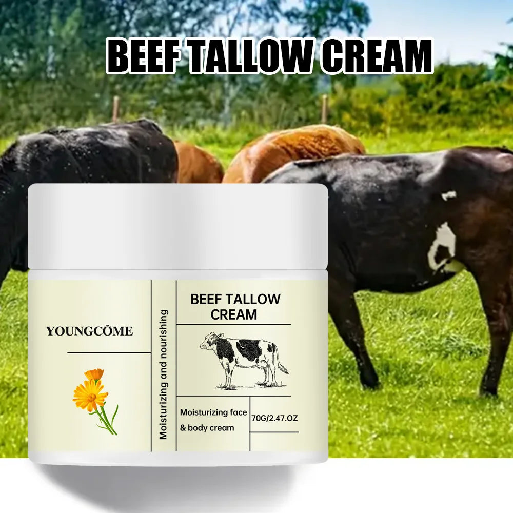 Beef Tallow Face Cream WhiteningFreckle Cream Remove Melasma Dark Spots Melanin Anti-Aging Lightening Shrink Pores Moisturizing