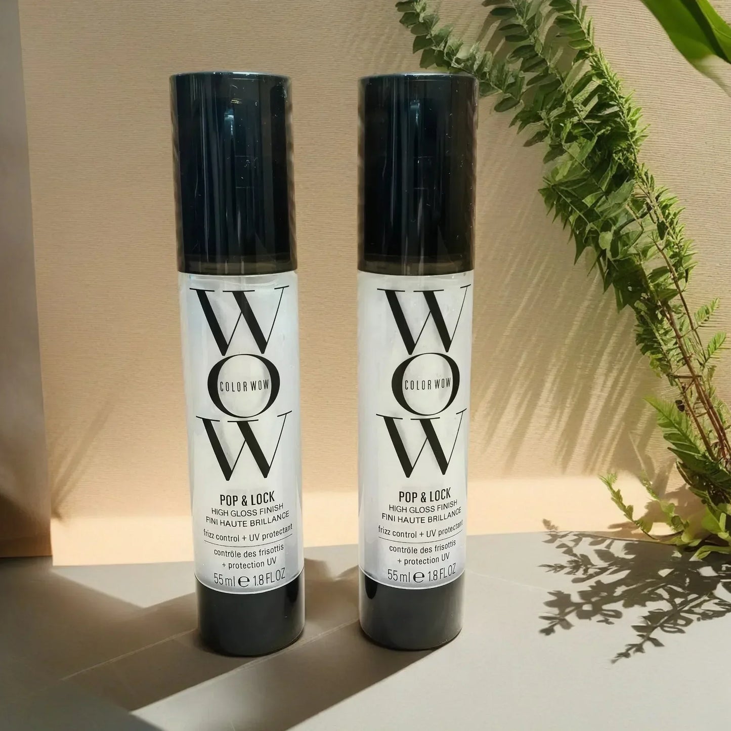 WOW Pop + Lock Anti-frizz Care Gloss Essence Cream Styling Natural And Soft Lotion 55ML