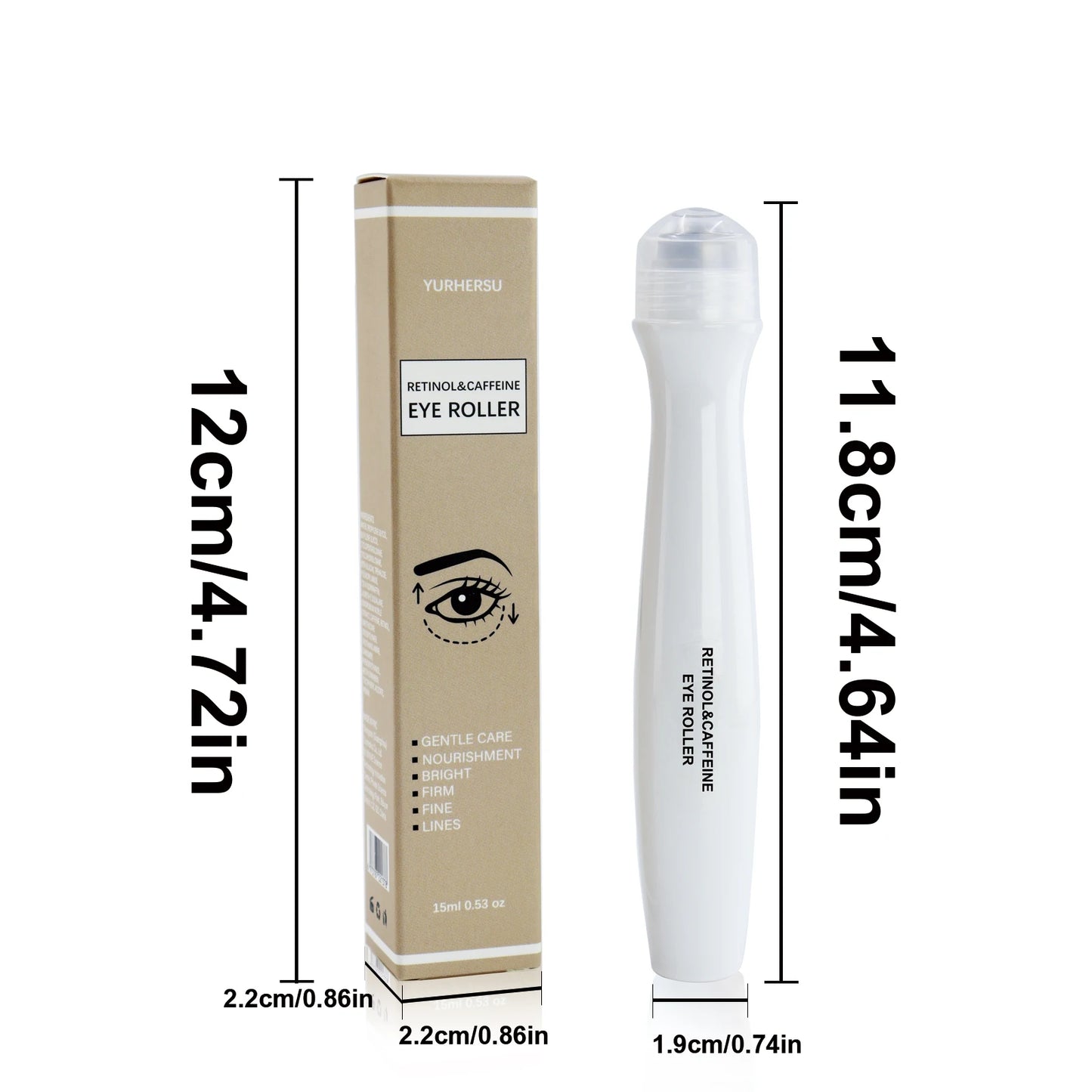 Dual care, with retinol and caffeine, brings radiance to the eyes
