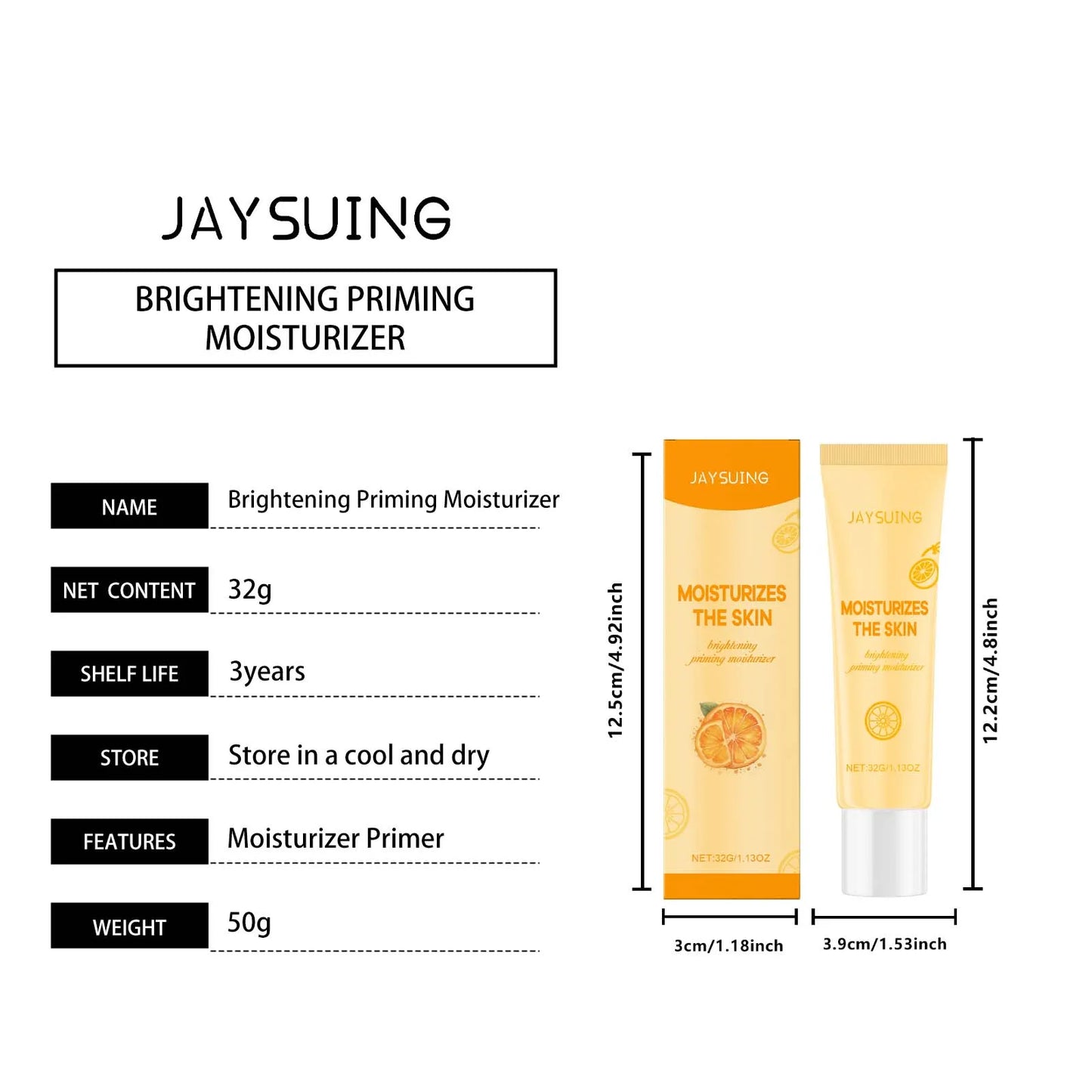 Brightening Cream Even out Skin Tone Relieves Dryness Reduce Wrinkle Spots Dullness Shrink Pores Hydrating Smooth Face Skin Care