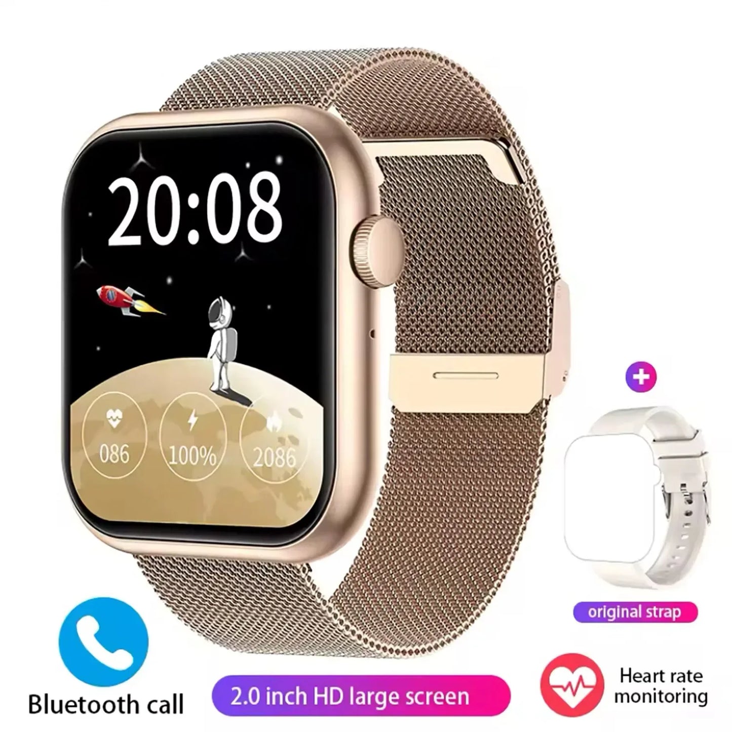 For Apple iPhone 14 Pro Max 14 Plus 13 12 Pro Max Mini 2023 Smart Watch 1.28" BT Call Sports Sleep Monitor Heart Rate for Men - Wear444