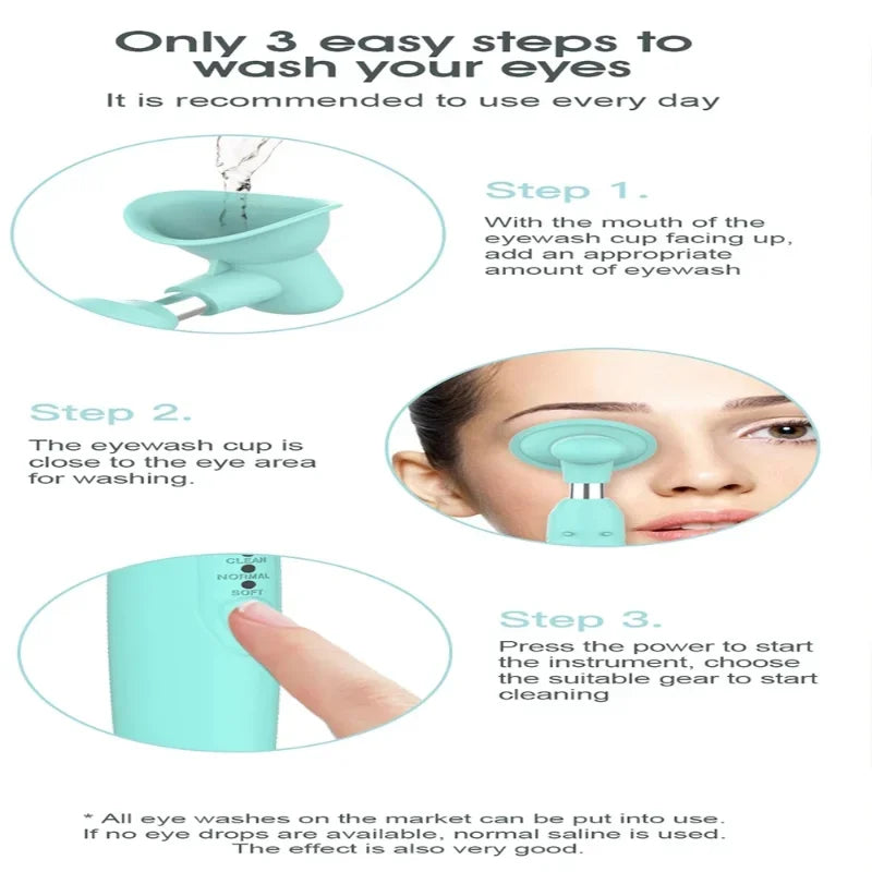 Electric 3in1 Eye Care Ultrasonic Eye Wash Water Sonic Wash Water Relieves Fatigue, Moisturizes S and Beautifies S