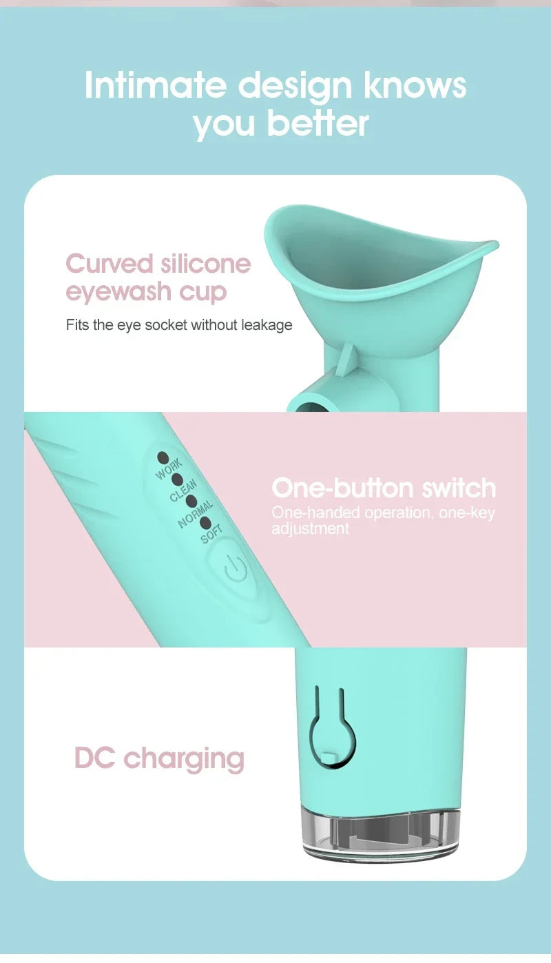 Electric 3in1 Eye Care Ultrasonic Eye Wash Water Sonic Wash Water Relieves Fatigue, Moisturizes S and Beautifies S
