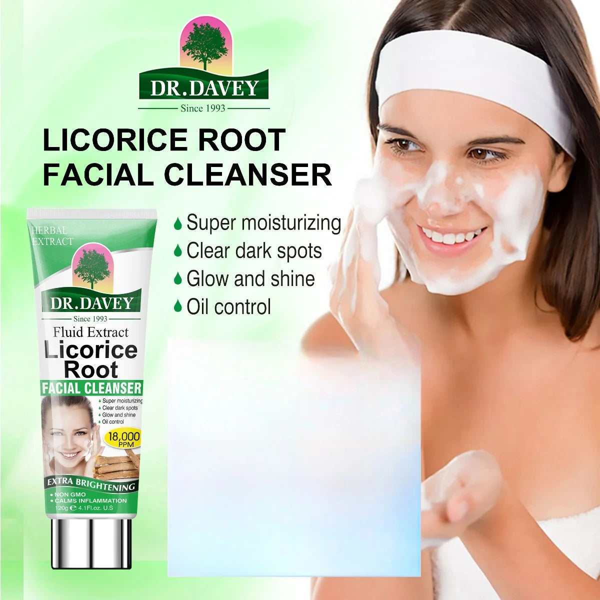 Licorice Root Skincare Set Skincare Essential Oil Mask Face Cream Cleansing Skincare Set Moisturizing Refreshing