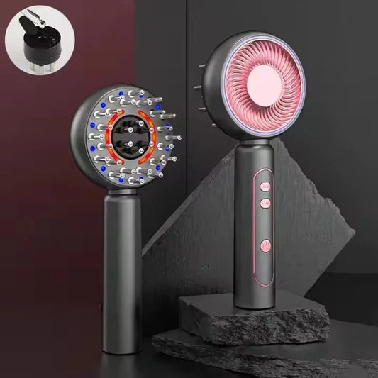 Electric Hair Regrowth Brush with Infrared Light Machine Acupoint Scalp Massage Anti-Hair Loss Exercise Hair Scrubber Combs