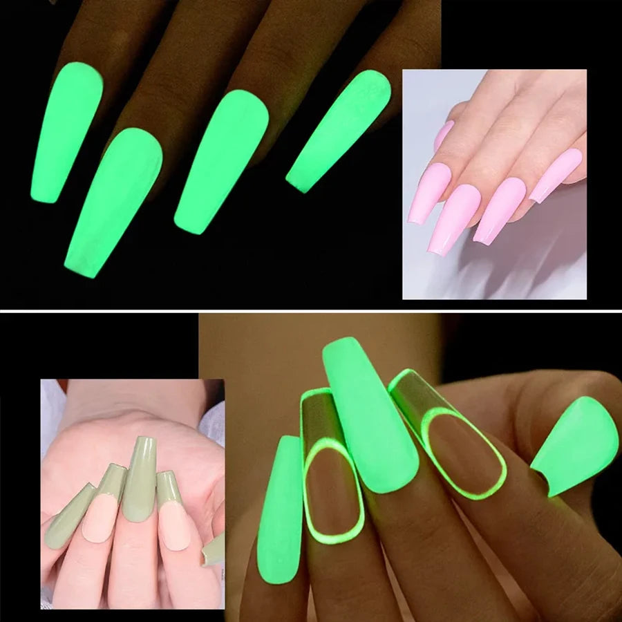 XEIJAYI 1PC 15ML Glow in the Dark Gel Nail Polish - Luminous Top Coat for Home Salon Manicure and DIY - Long-Lasting and Durable