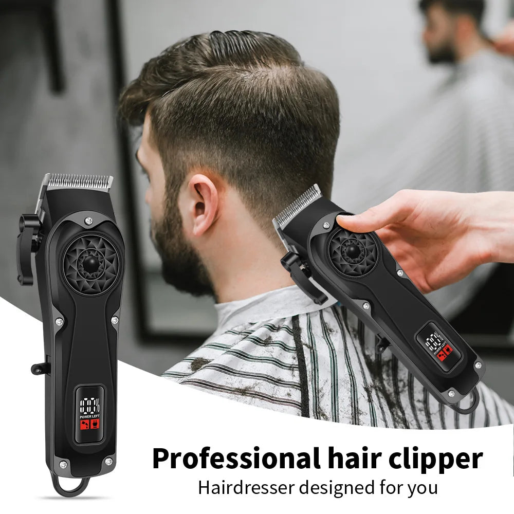 Powerful Electric Hair Clippers for men HIENA hair Trimmer Professional barber hair cutting machine Cordless Wet And Dry haircut