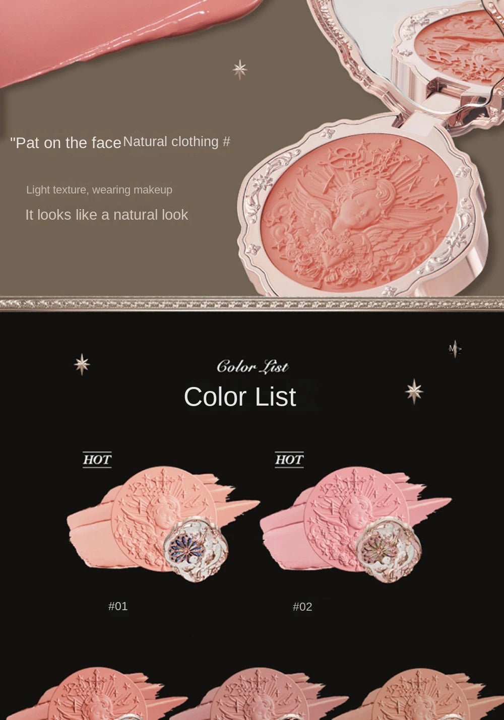 Flower Knows Little Angel Blushes Cream Smooth Long-lasting All-Day Face Enhancing Makeup Korean Blush Cream For Cheek
