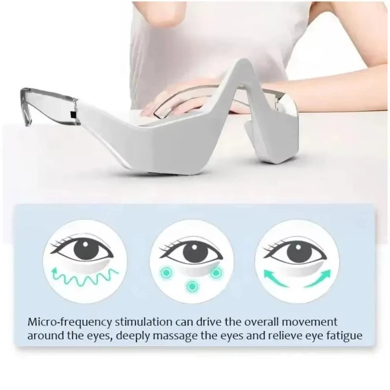 EMS Red Light Therapy Anti-Aging Eye Massager Eyes Fatigue Relief Relaxation Relieve Dark Circles Hot Compress Eye Care Massage