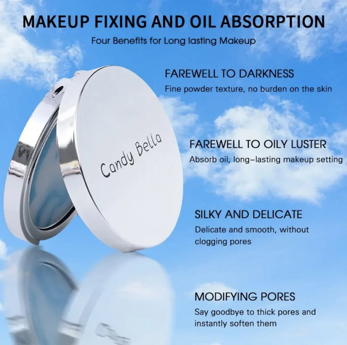 Candy Bella Violet&Blue Cream To Powder Skin-friendly Skin Natural Face Long Lasting Oil-controlling Contouring Powder Cosmetics