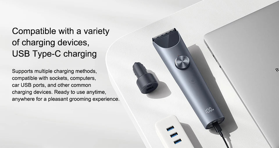 Xiaomi Mijia Hair Clipper 2 Hair Trimmer Professional Beard Cut Machine IPX7 Waterproof Wireless Haircut Machine Mijia Clipper 2