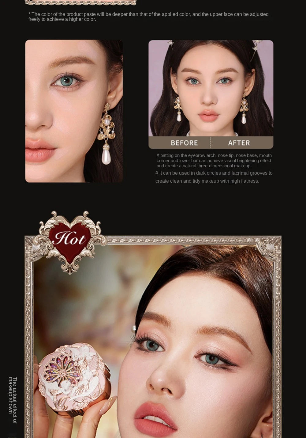 Flower Knows Little Angel Blushes Cream Smooth Long-lasting All-Day Face Enhancing Makeup Korean Blush Cream For Cheek