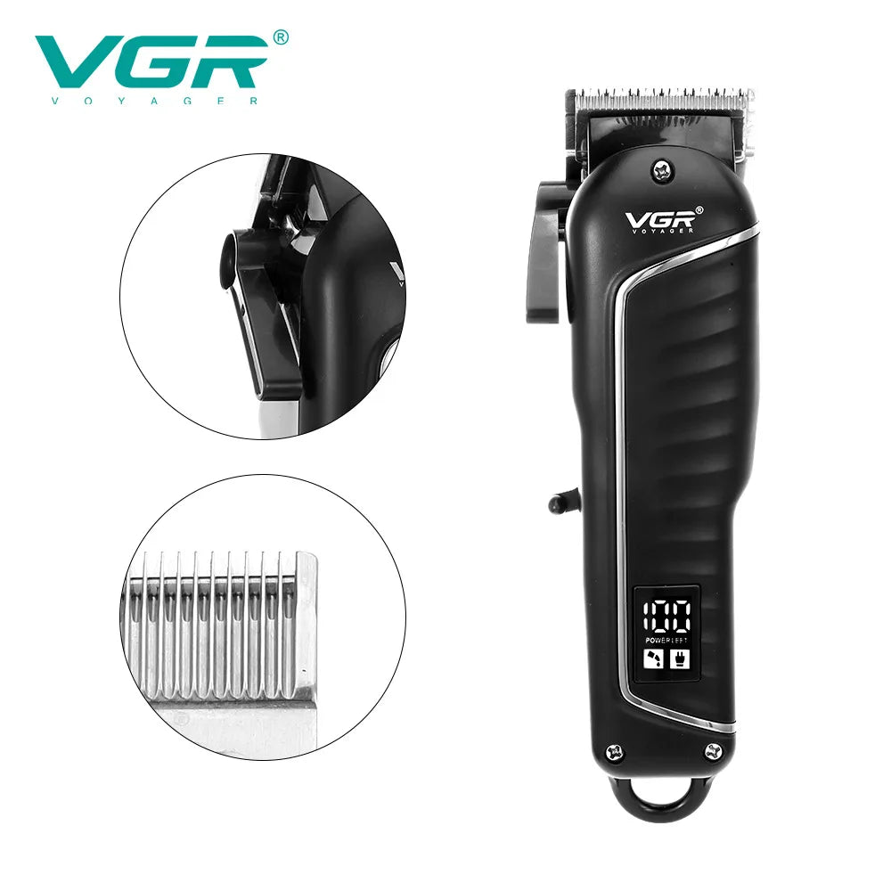 V-683 Hair Clipper Professional Electric Hair Trimmer Rechargeable Clipper Haircut Machine Men's Barber Hair Cutting Machine