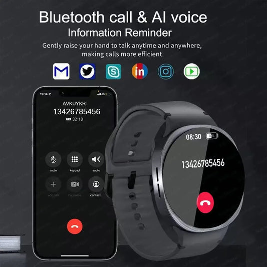 Watch 8 Mini GPS NFC Smart Watch Men 466*466 AMOLED Screen Heart rate Monitor Bluetooth Calls IP68 Waterproof Smartwatch 2026 - Wear444